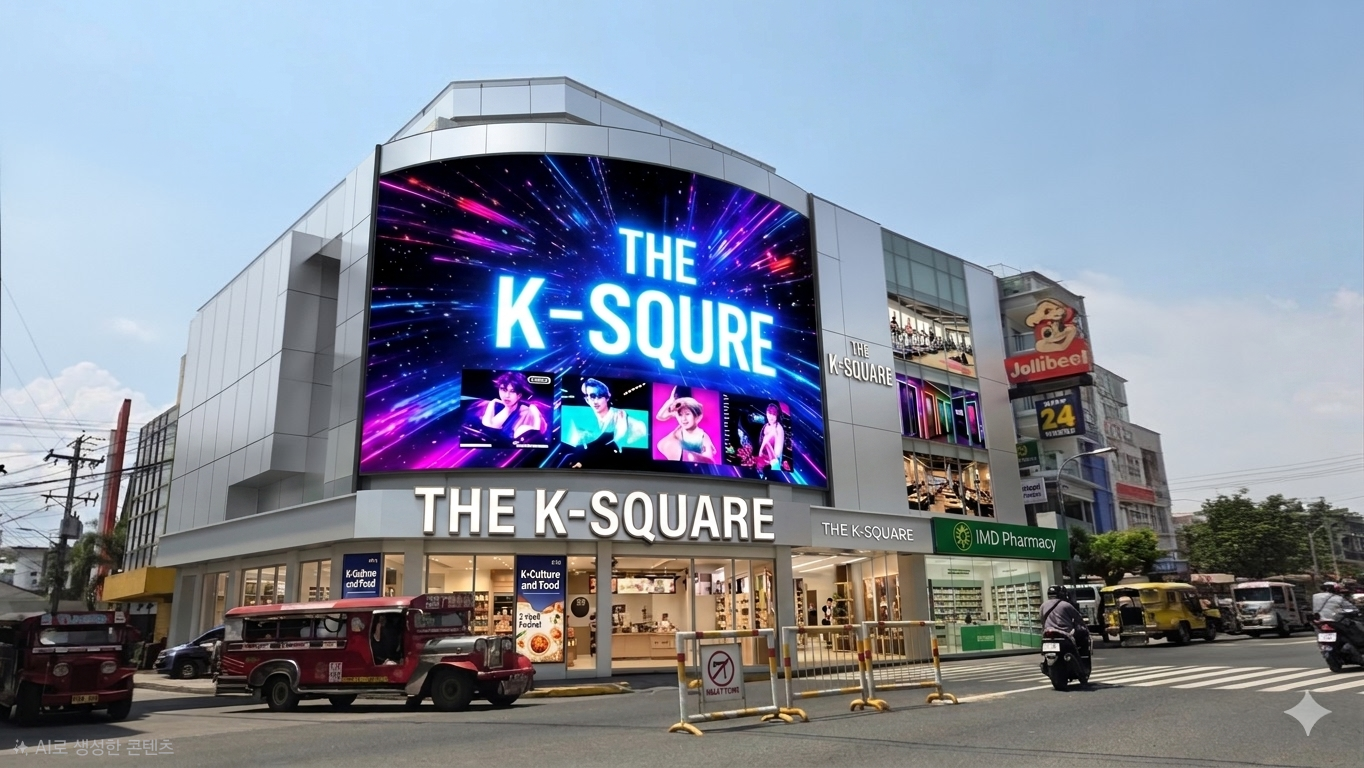 The K-Square landmark on Magsaysay Drive by day
