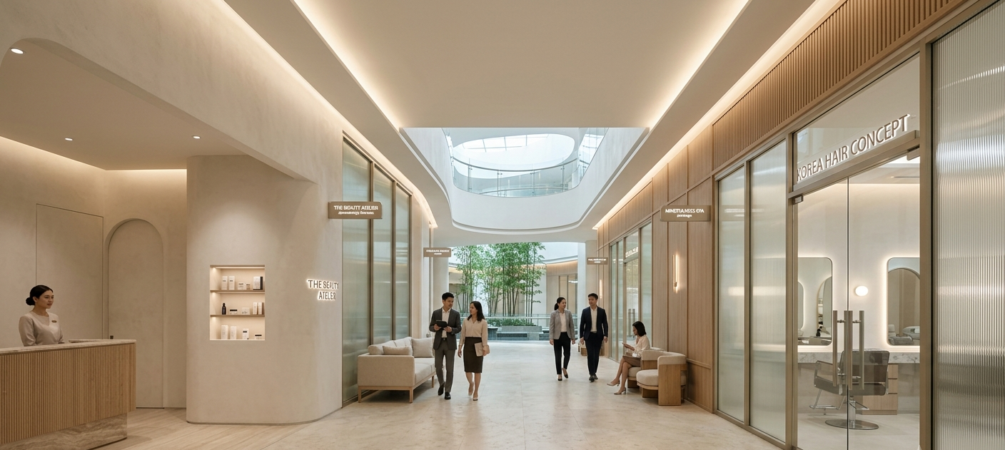 Interior render of the K-Beauty & Wellness zone